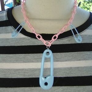 Kawaii Lolita Pastel Safety pin necklace